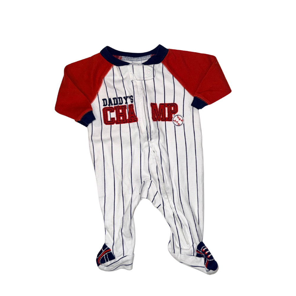 Daddy's champion Baseball style onesie | NB
