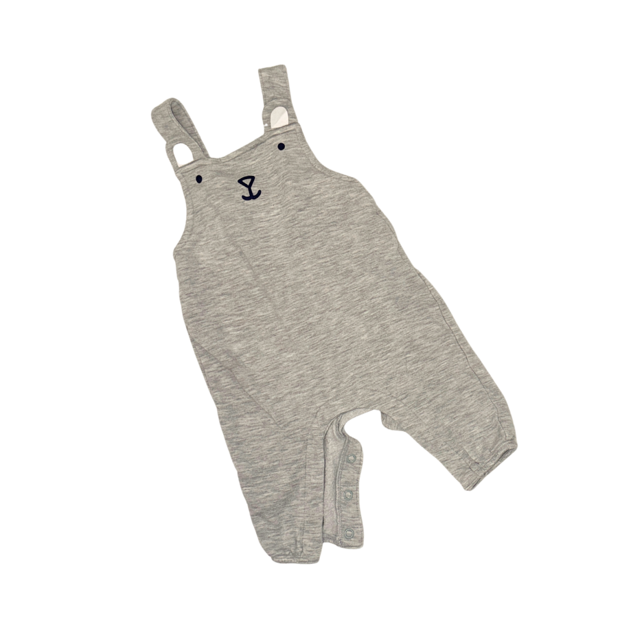Grey bear romper | NB