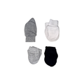 Set of 4 baby gloves | grey, white, black | NB