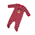 Carter'S | Pajama | Striped Footed Pajama | Red And Grey | NB