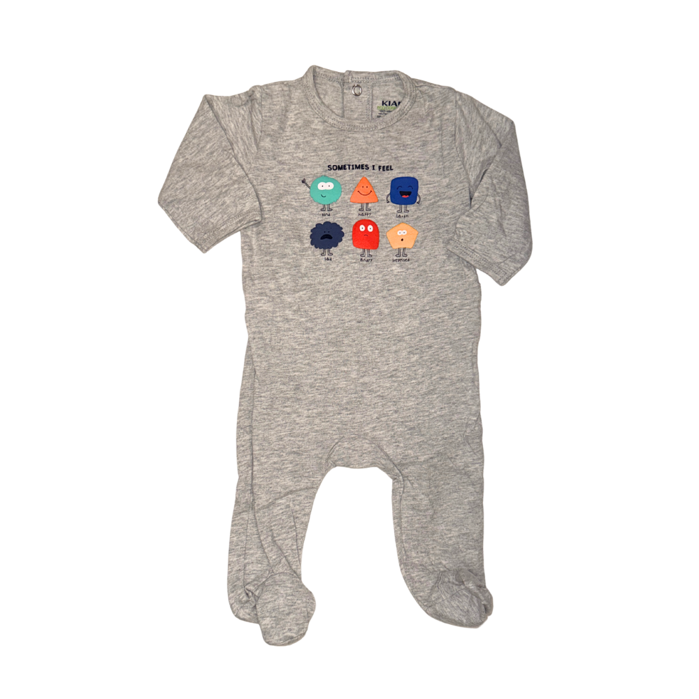 Grey "Sometimes I feel" onesie | 3M