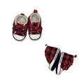 Red plaid all-star style shoes | NB