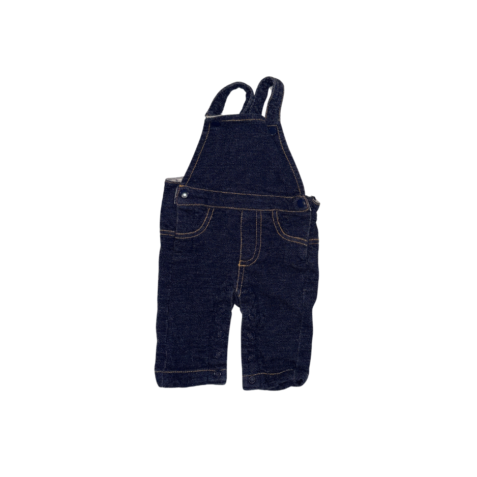 Denim overalls with back pocket detail | 0-3M