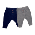 Set of 2 Carter's pants | Grey & navy | 0-3M