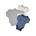 Carter's Set of 3 Bodysuits | Striped, Grey & Dino Print | Boys 0-3M