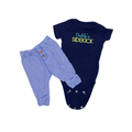 Carter's Navy "Sidekick" Bodysuit & Striped Pants Set | Boys 0-3M
