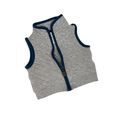 Carter'S | Quilted Vest | Grey With Blue Trim | 3M