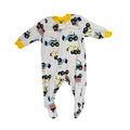 Carter'S | Pajama | Car Print Pajama | White With Yellow And Black | 3M