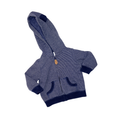 Navy blue striped bear hoodie | 6M