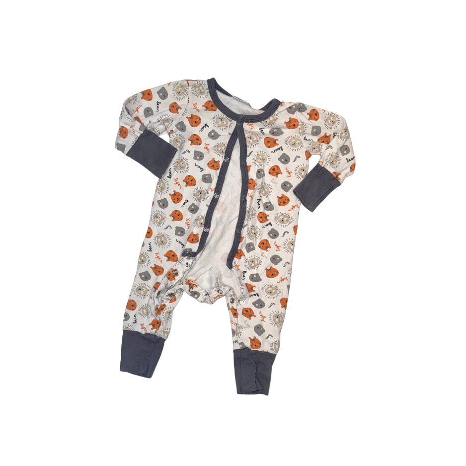 Animal pattern long-sleeve with grey details | 6M