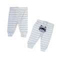 Blue, grey & white striped pants | 3-6M