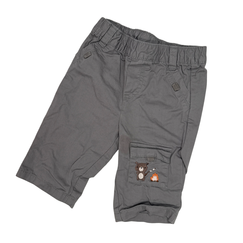 Joe Fresh Grey Cotton Pants with Pocket | 3-6M