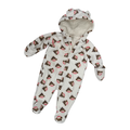 Old Navy | Winter Clothes | Animal Print Fleece Suit | White With Multi-Color Print | 3-6M