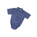 Blue plaid shirt style bodysuit | 6-9M