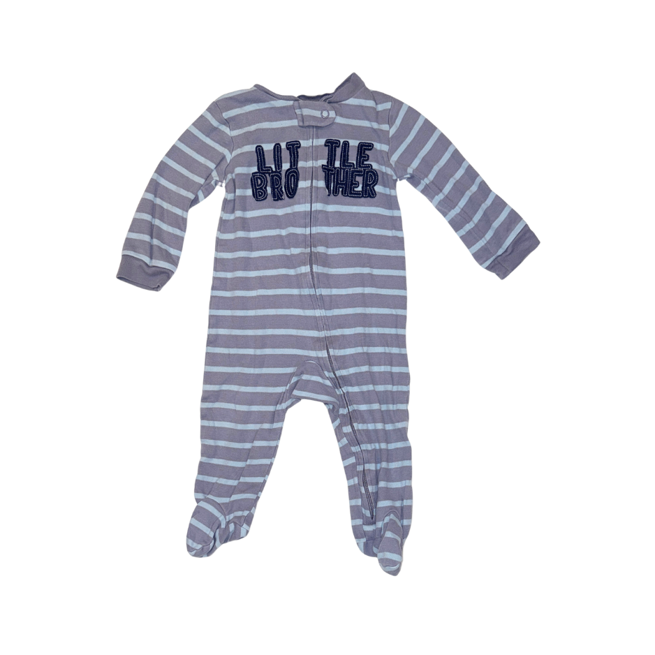Carter's Striped "Little Brother" Onesie | Boys 6-9M