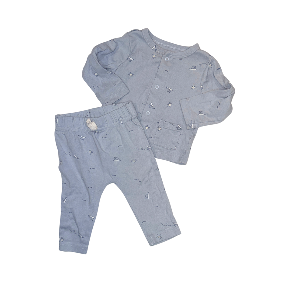 Carter's Paper Plane Shirt & Blue Pants Set | Boys 6M