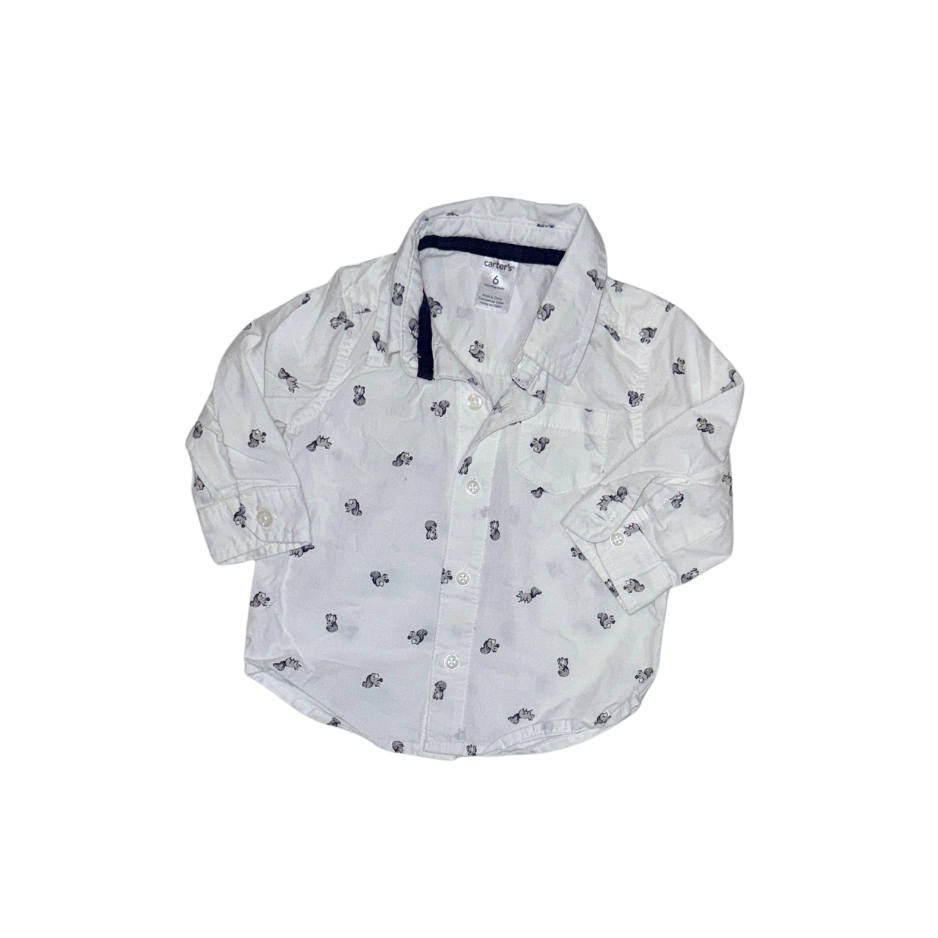 Carter's Squirrel Print Shirt & Soft Denim Pants Set | Boys 6M