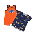 Carter's Set of 2 Onesies | Construction & Shark Print | Boys 6M