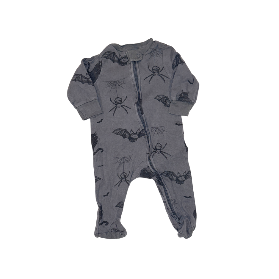 Carter's Set of 2 Onesies | "Little Brother" Stripe & Bat Print | Boys 6M
