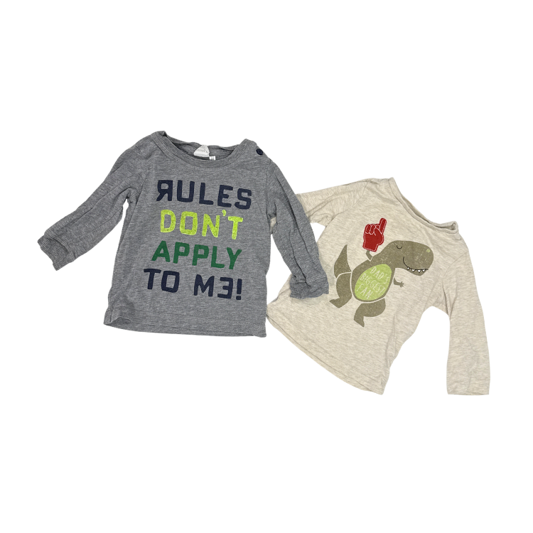 Multi brands Set of 2 | Long Sleeve T-shirts | 6-9M