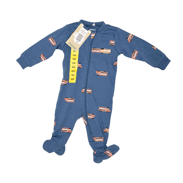 Pekkle Bus Print Pajama | 6M