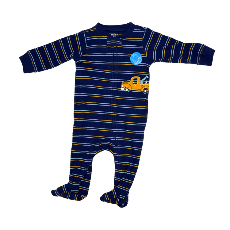 Carter's Striped Pajama with Truck Design | 6M