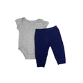 Multi Brands | Set Of 2 | Bodysuit & Pants | Grey & Navy | 6M