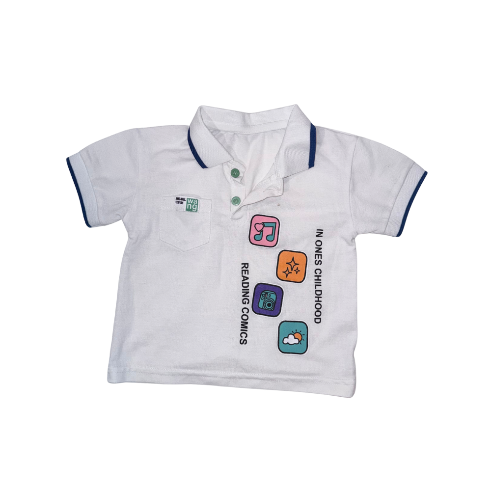 White unbranded polo | 12M