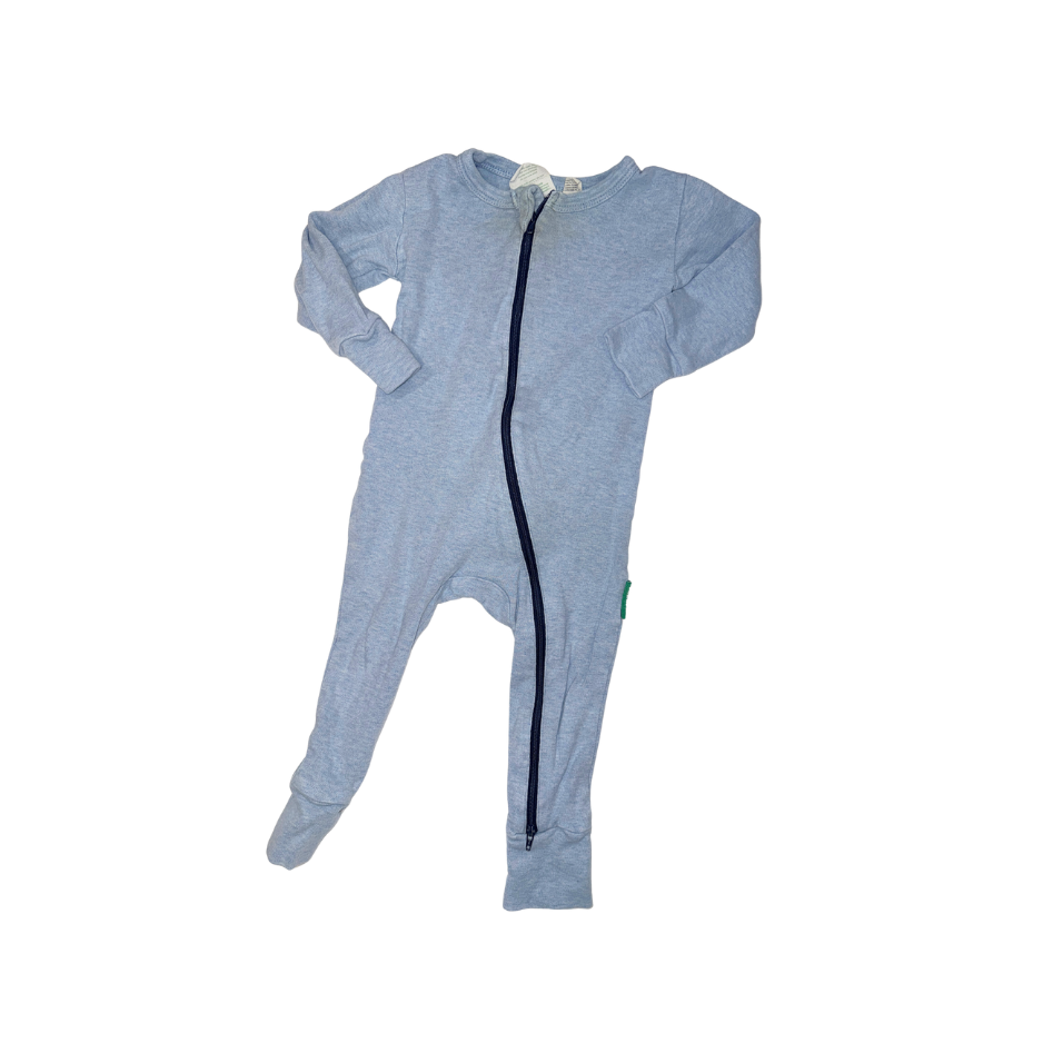 Blue long-sleeve onesie | Organic cotton | 12-18M