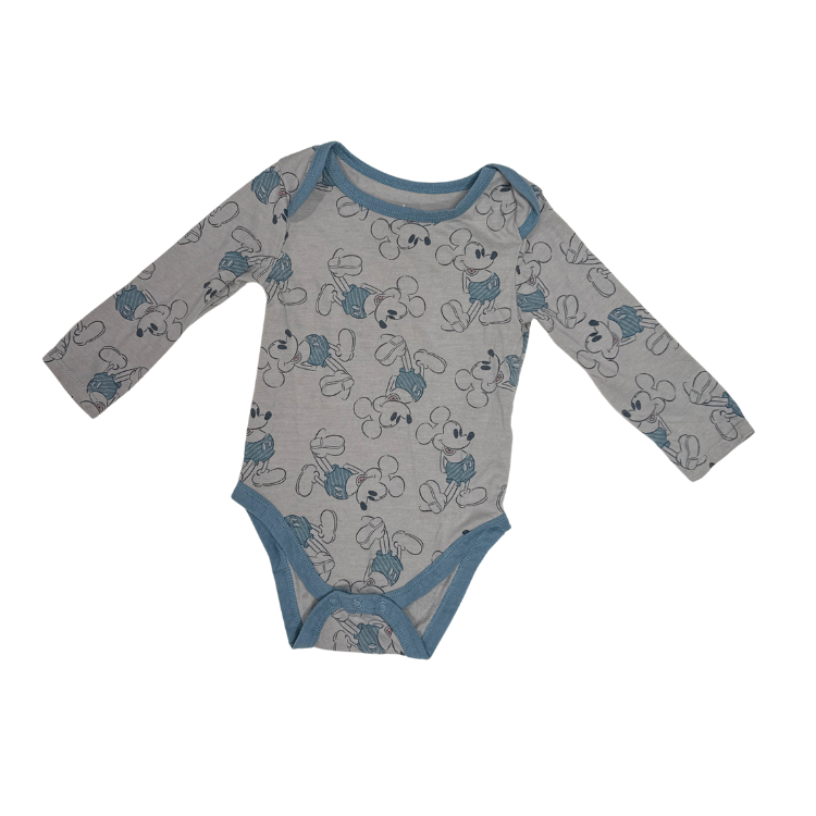 Disney Store Mickey Mouse Long Sleeve Bodysuit | 12M