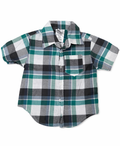 Plaid blue & grey shirt | 2T