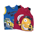 Set of two t-shirts | Pirate & monster sleeveless | 2T