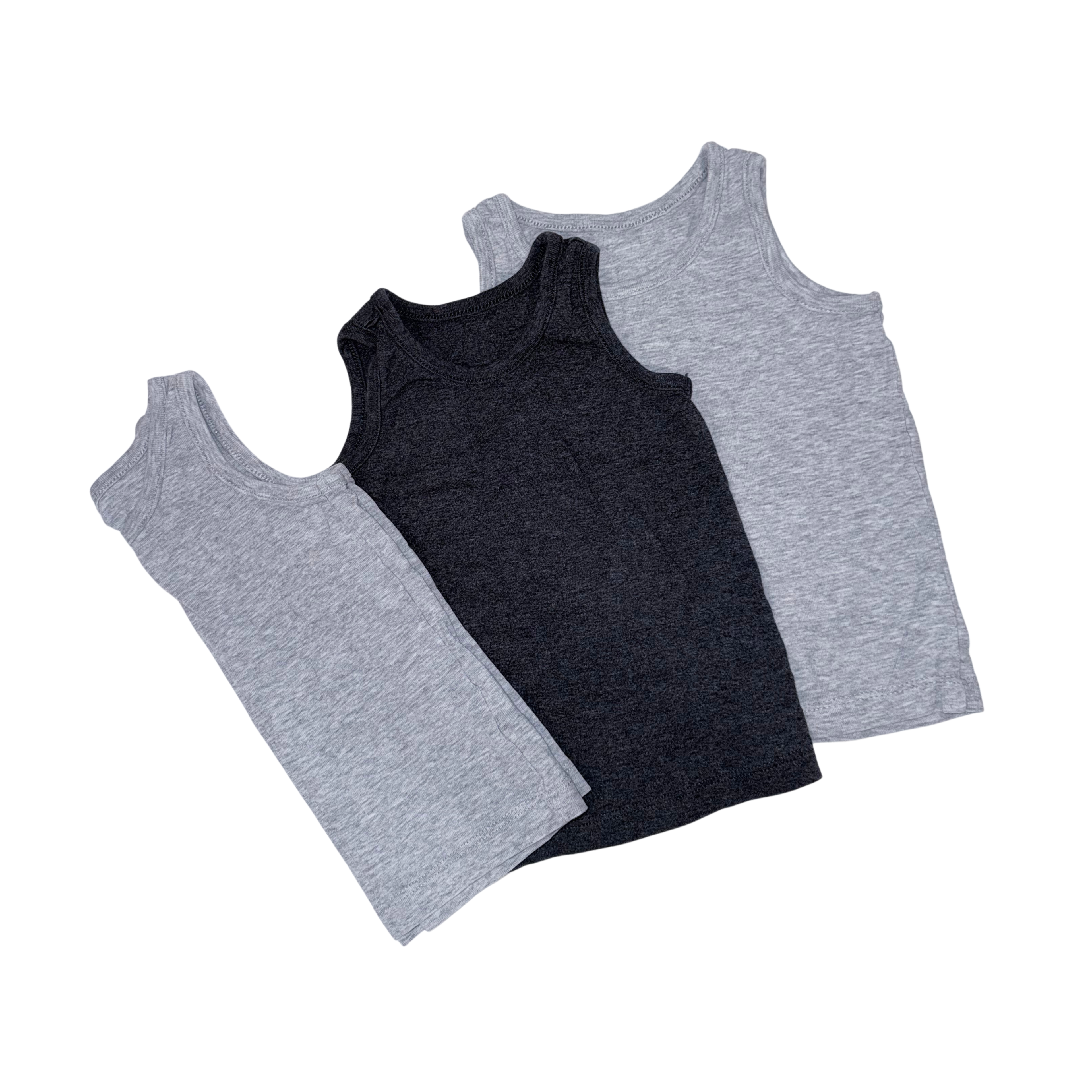 Set of three grey sleeveless t-shirt | 2T