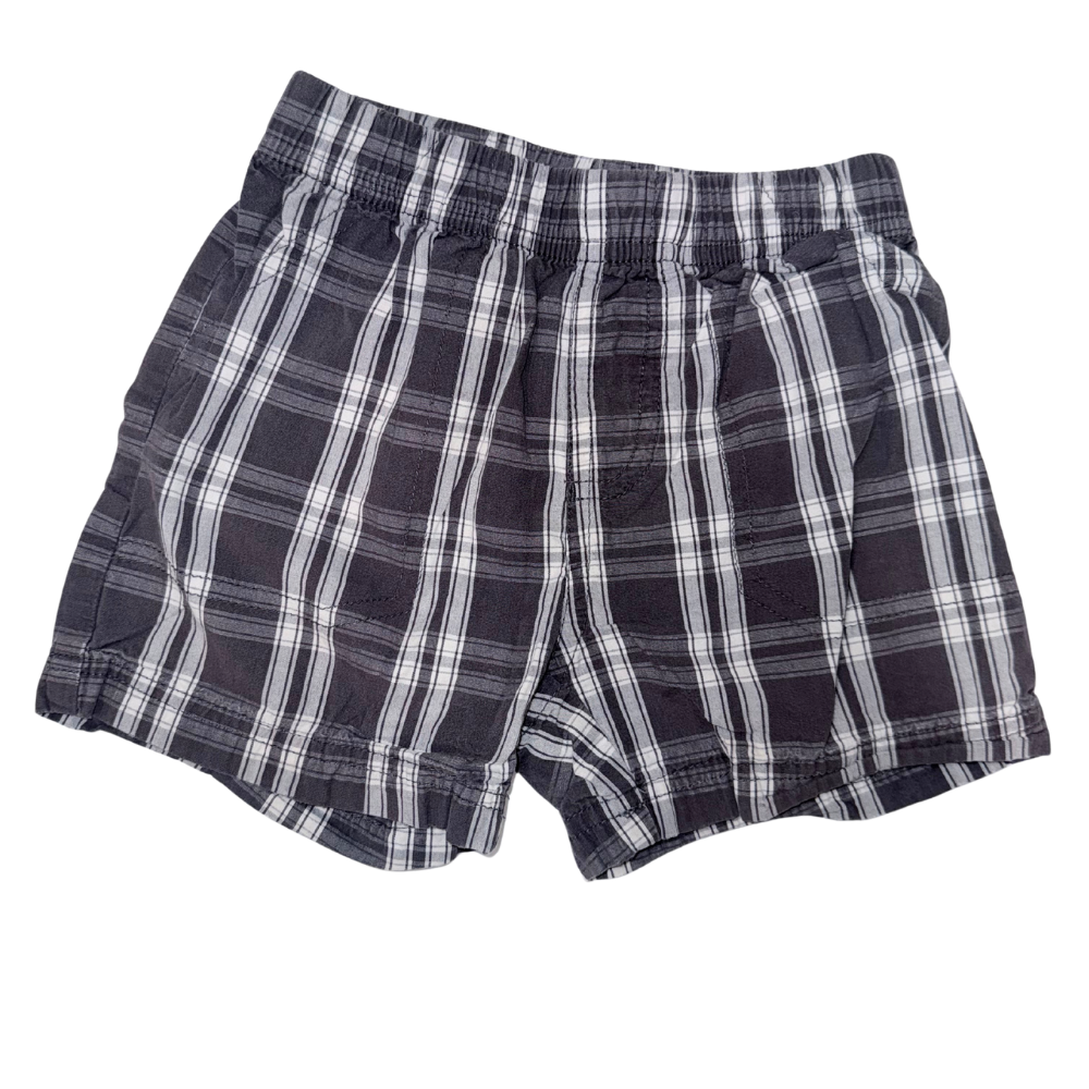 Plaid grey shorts | 18-24M