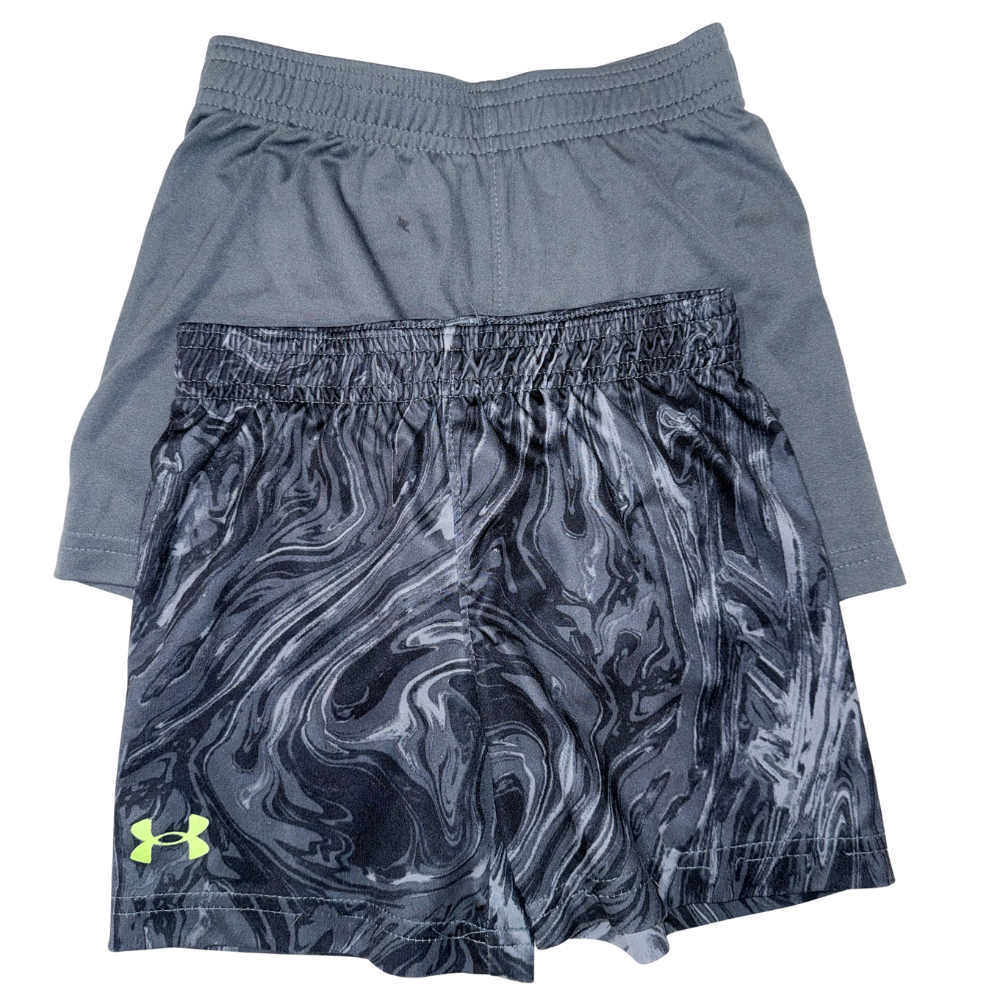 Set of two grey & pattern shorts | 18-24M