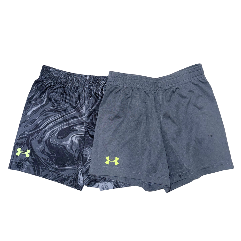 Set of two grey & pattern shorts | 18-24M