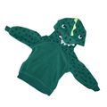 Green croc fleece hoodie | 18M