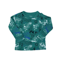 Green long-sleeve t-shirt | AOP pattern | 18-24M