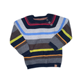 Coloured stripes sweater | Grey, brown, navy | 18-24M