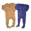 Set of 2 onesies | Tractor farm & construction pattern | 24M