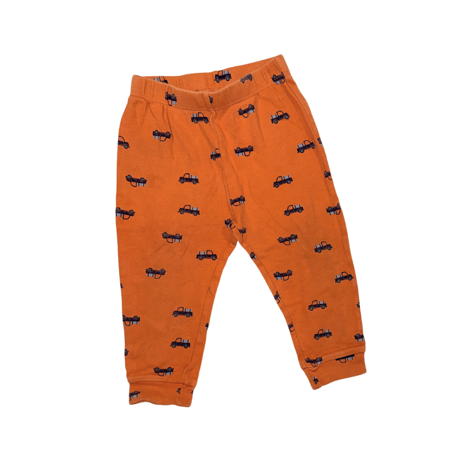Orange with truck pattern pants | 24M