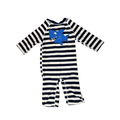 KoalaKid Striped Shark Print Hash guard | 18-24M