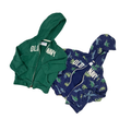 Old Navy | Set Of 2 Hoodies | Blue with dino pattern & Green | 3T