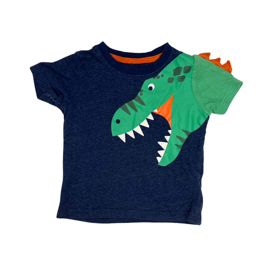 Carter's | Dinosaur Graphic Tee | Navy Blue With Green Dino | 18M