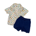 Multi Brands |  Set Of 2 | Kiwi Shirt & Navy Shorts | 24M
