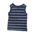 Striped blue sleeveless t-shirt | 3T