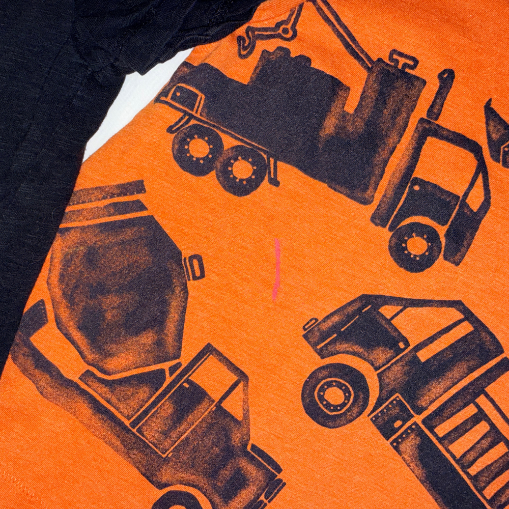 Set of 2 short-sleeve t-shirts | Orange & black | 3T