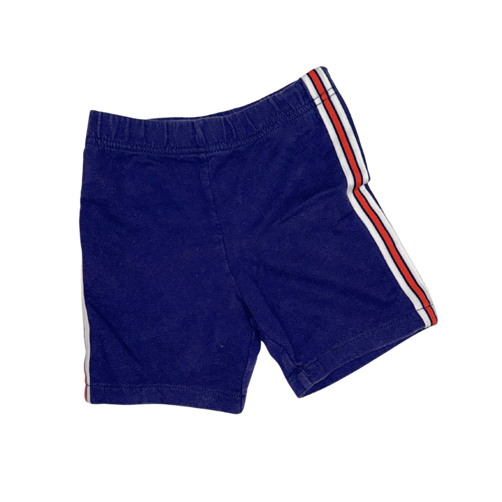 Navy blue with red stripe shorts | 3T