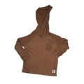Henley long-sleeve t-shirts with hoodie | Brown, Blue | 3T