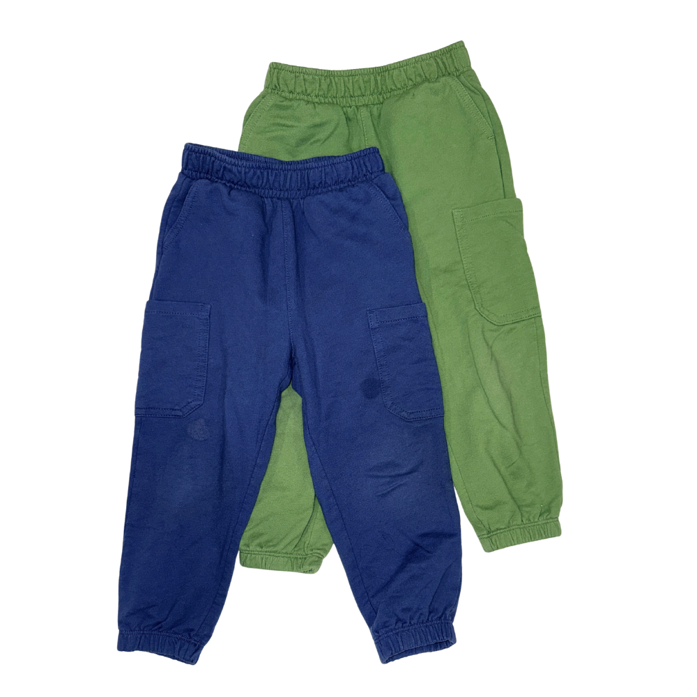 Set of 2 green and blue joggers | 3T